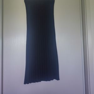 Margaret O'Leary Pleated Black Sweater Pencil Skirt Size S